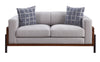 ACME Pelton Fabric & Walnut Loveseat with 2 Pillows Model 54891