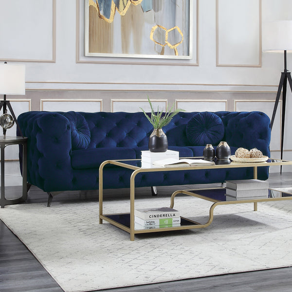 ACME Atronia Blue Velvet Sofa Model 54900
