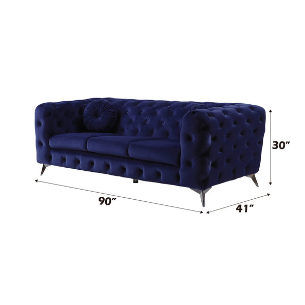 ACME Atronia Blue Velvet Sofa Model 54900