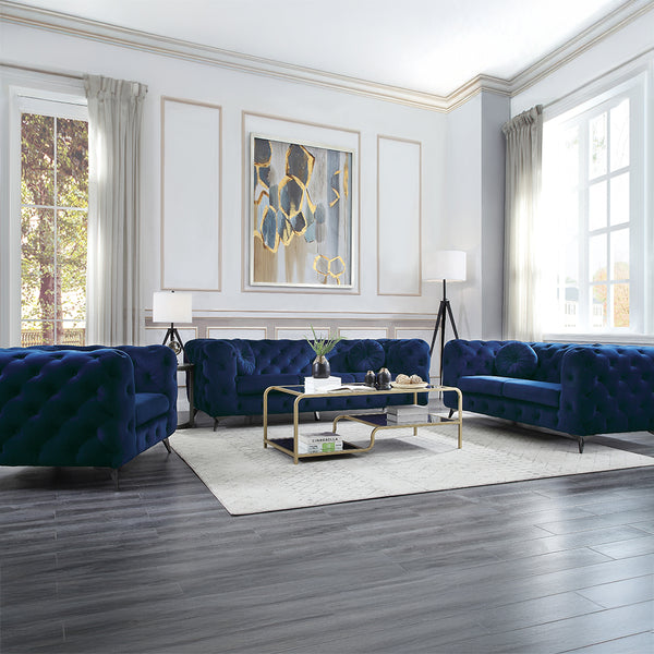 ACME Atronia Blue Velvet Sofa Model 54900