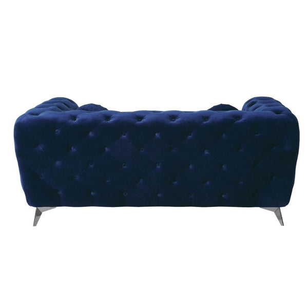 ACME Atronia Blue Velvet Loveseat Model 54901