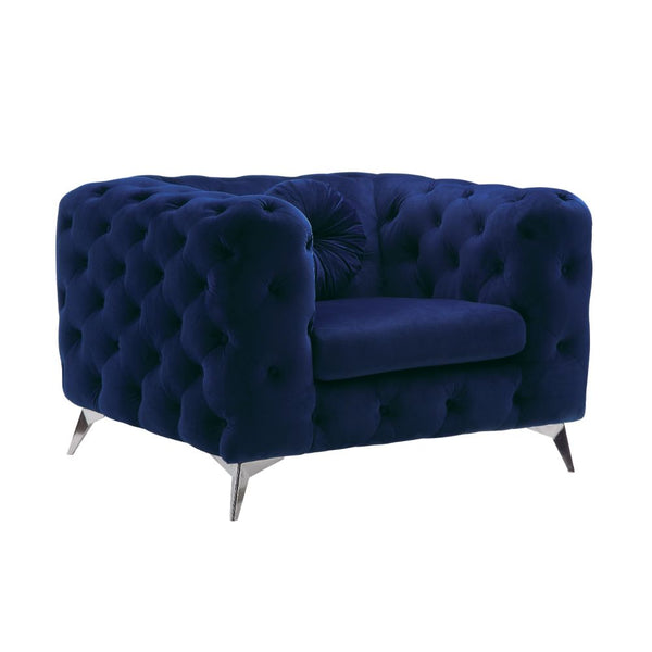 ACME Atronia Blue Velvet Chair Model 54902