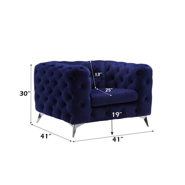 ACME Atronia Blue Velvet Chair Model 54902