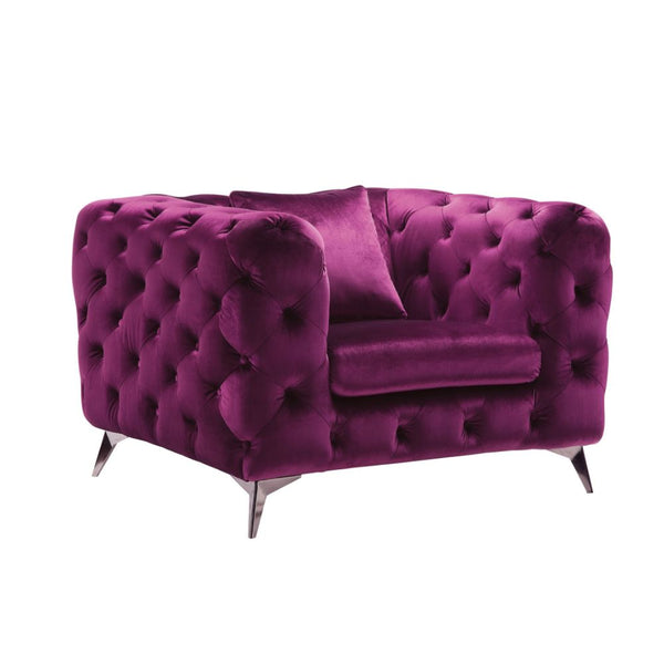ACME Atronia Purple Velvet Chair Model 54907