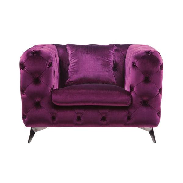 ACME Atronia Purple Velvet Chair Model 54907