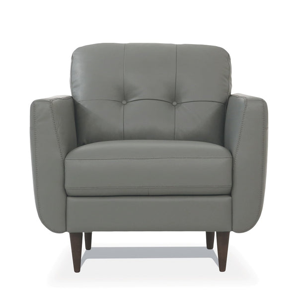 ACME Radwan Pesto Green Top Grain Leather Chair Model 54962