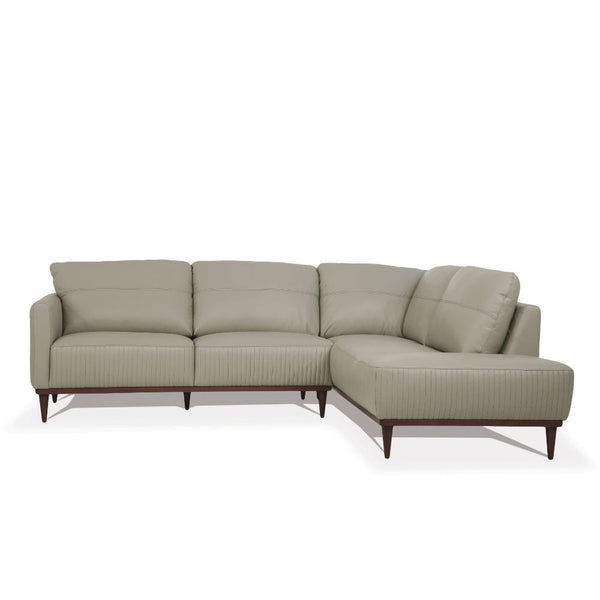 ACME Tampa Airy Green Top Grain Leather Sectional Sofa Model 54975