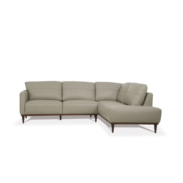 ACME Tampa Airy Green Top Grain Leather Sectional Sofa Model 54975