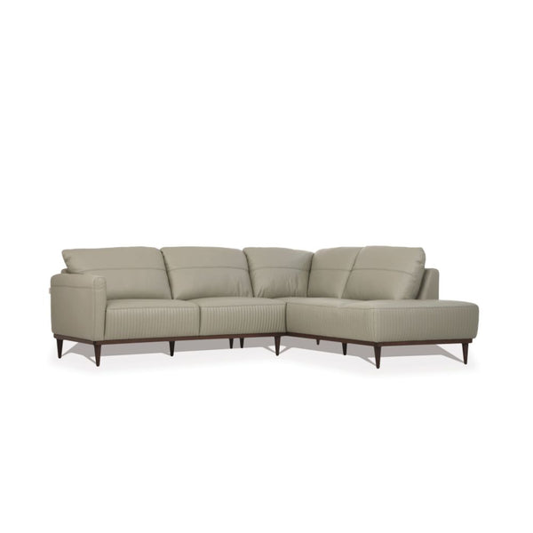 ACME Tampa Airy Green Top Grain Leather Sectional Sofa Model 54975