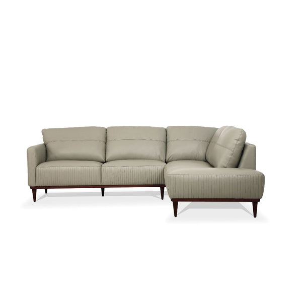 ACME Tampa Airy Green Top Grain Leather Sectional Sofa Model 54975