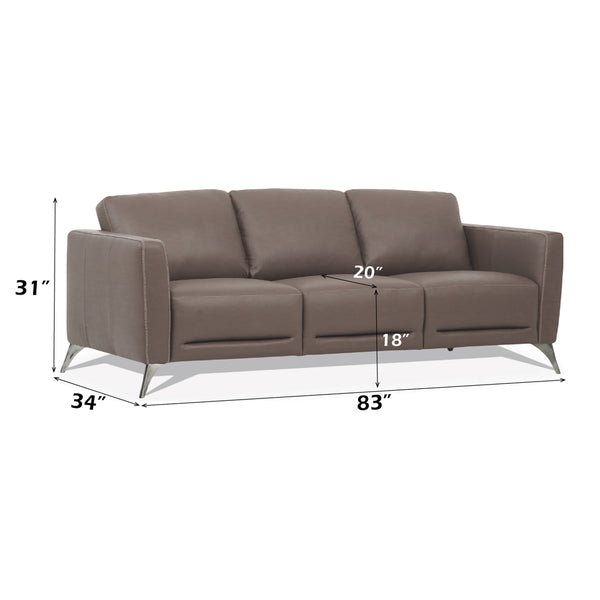 ACME Malaga Taupe Top Grain Leather Sofa Model 55000