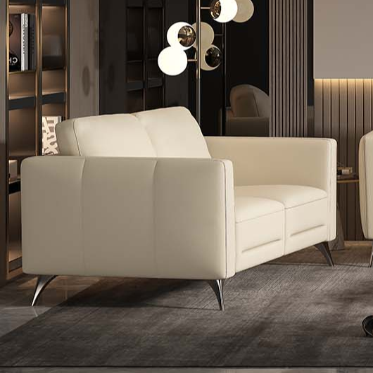 ACME Malaga Cream Top Grain Leather Loveseat Model 55006