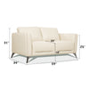 ACME Malaga Cream Top Grain Leather Loveseat Model 55006
