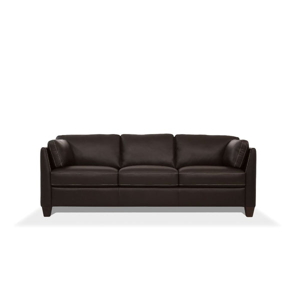 ACME Matias Chocolate Top Grain Leather Sofa Model 55010