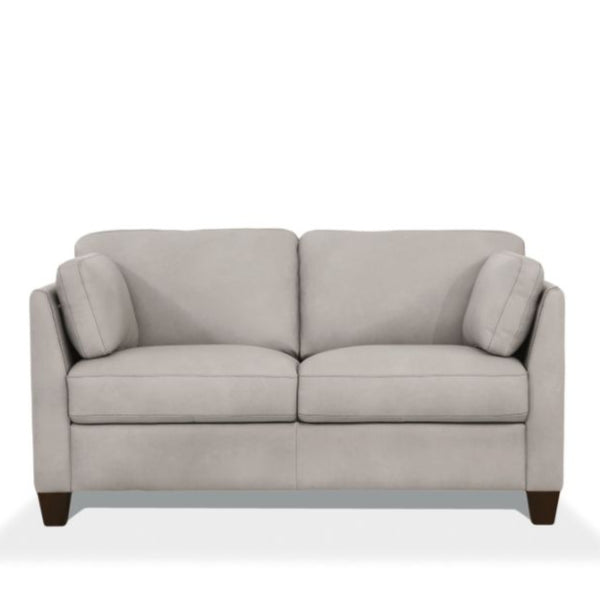 ACME Matias Dusty White Top Grain Leather Loveseat Model 55016