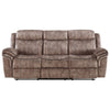 ACME Zubaida Two Tone Chocolate Velvet Motion Sofa & Console with USB Port Model 55020