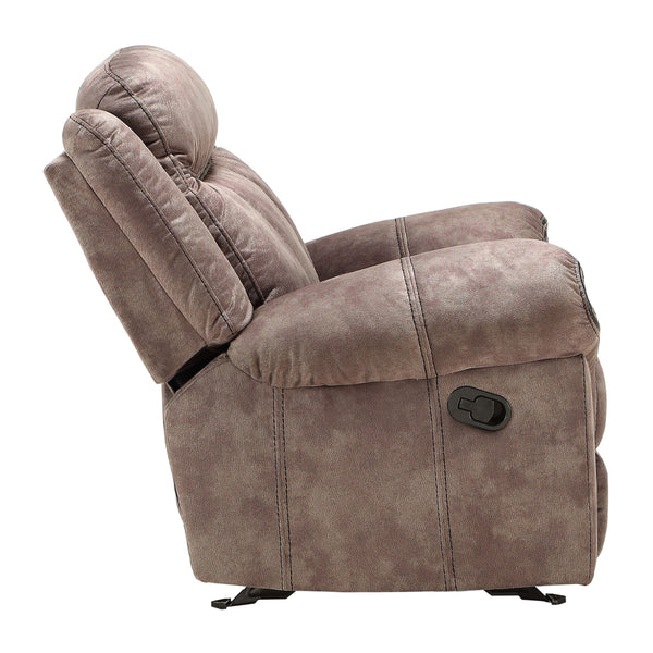 ACME Zubaida Two Tone Chocolate Velvet Motion Sofa & Console with USB Port Model 55020