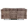 ACME Zubaida Two Tone Chocolate Velvet Motion Sofa & Console with USB Port Model 55020