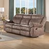 ACME Zubaida Two Tone Chocolate Velvet Motion Sofa & Console with USB Port Model 55020