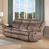 ACME Zubaida Two Tone Chocolate Velvet Motion Loveseat & Console with USB Port Model 55021