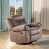 ACME Zubaida Two Tone Chocolate Velvet Motion Glider Recliner Model 55022