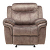 ACME Zubaida Two Tone Chocolate Velvet Motion Glider Recliner Model 55022
