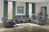 ACME Zubaida Two Tone Gray Velvet Motion Loveseat & Console with USB Port Model 55026