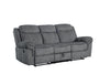 ACME Zubaida Two Tone Gray Velvet Motion Sofa & Console with USB Port Model 55025