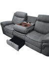 ACME Zubaida Two Tone Gray Velvet Motion Sofa & Console with USB Port Model 55025