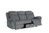 ACME Zubaida Two Tone Gray Velvet Motion Sofa & Console with USB Port Model 55025