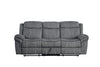 ACME Zubaida Two Tone Gray Velvet Motion Sofa & Console with USB Port Model 55025