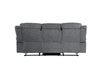 ACME Zubaida Two Tone Gray Velvet Motion Sofa & Console with USB Port Model 55025
