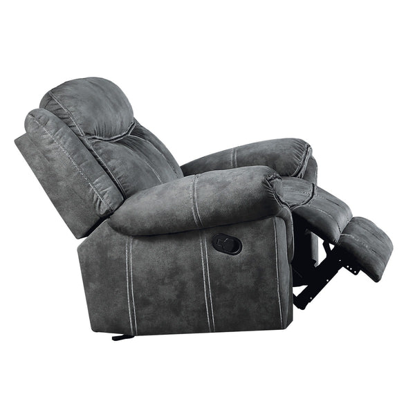 ACME Zubaida Two Tone Gray Velvet Motion Glider Recliner Model 55027
