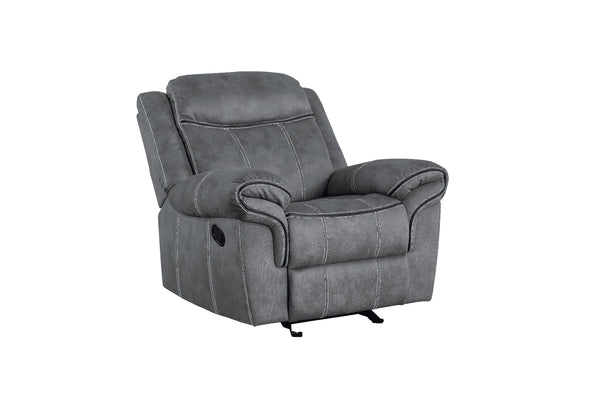 ACME Zubaida Two Tone Gray Velvet Motion Glider Recliner Model 55027