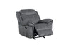 ACME Zubaida Two Tone Gray Velvet Motion Glider Recliner Model 55027