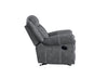 ACME Zubaida Two Tone Gray Velvet Motion Glider Recliner Model 55027