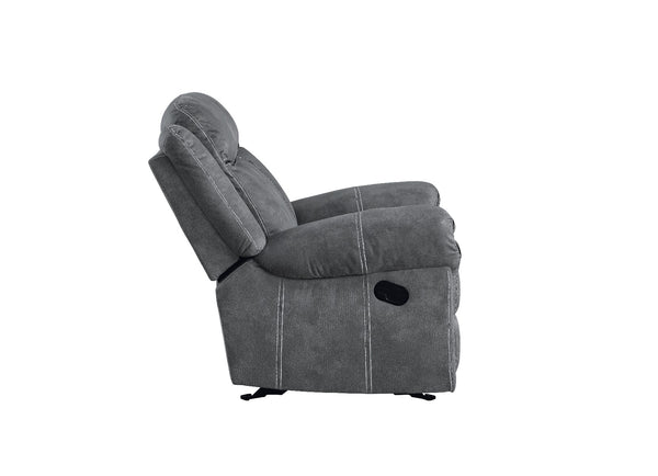 ACME Zubaida Two Tone Gray Velvet Motion Glider Recliner Model 55027