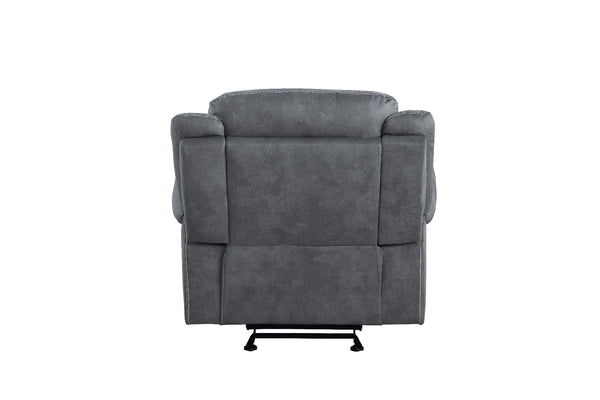 ACME Zubaida Two Tone Gray Velvet Motion Glider Recliner Model 55027