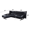 ACME Maeko Dark Gray Top Grain Leather Sectional Sofa Model 55060
