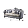 ACME Ariadne Fabric & Platinum Sofa with 5 Pillows Model 55345