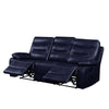 ACME Aashi Navy LeatherGel Match Motion Sofa Model 55370