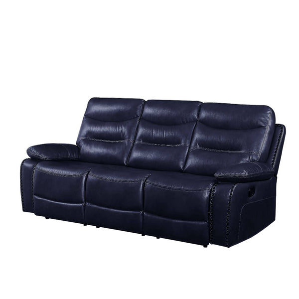 ACME Aashi Navy LeatherGel Match Motion Sofa Model 55370