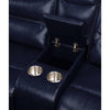 ACME Aashi Navy LeatherGel Match Motion Sofa Model 55370