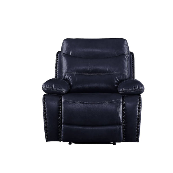 ACME Aashi Navy LeatherGel Match Motion Recliner Model 55372