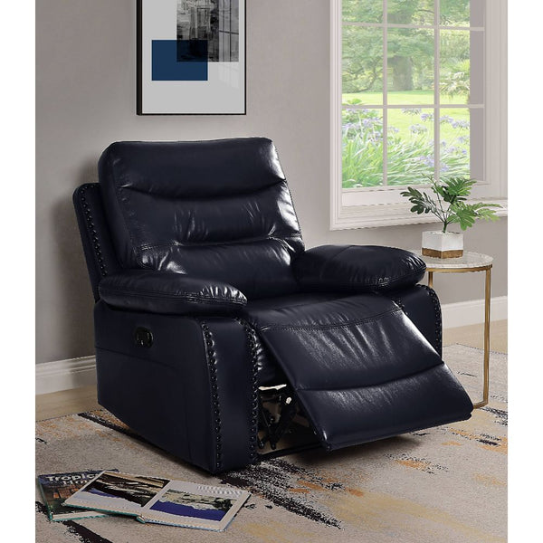 ACME Aashi Navy LeatherGel Match Motion Recliner Model 55372