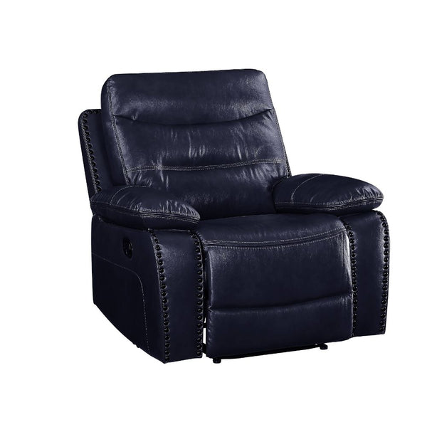 ACME Aashi Navy LeatherGel Match Motion Recliner Model 55372
