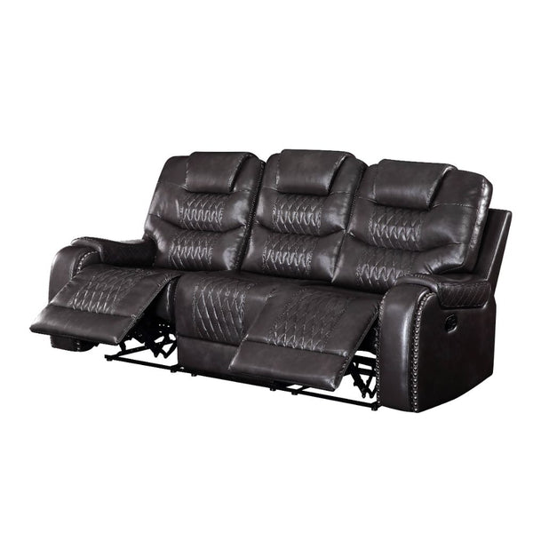 ACME Braylon Magnetite Synthetic Leather Motion Sofa Model 55410