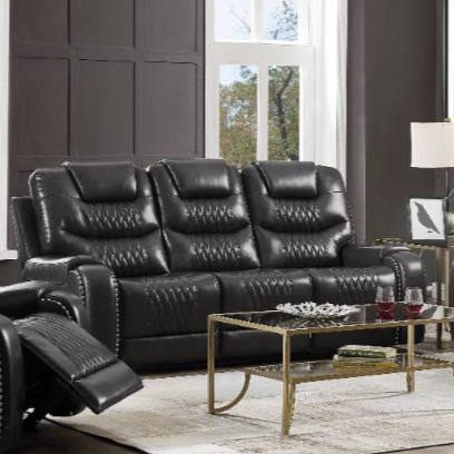 ACME Braylon Magnetite Synthetic Leather Motion Sofa Model 55410