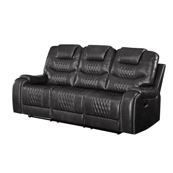 ACME Braylon Magnetite Synthetic Leather Motion Sofa Model 55410