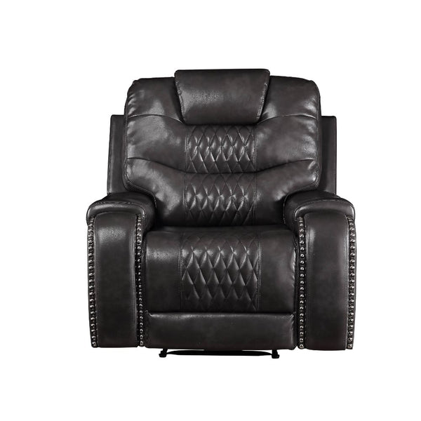 ACME Braylon Magnetite Synthetic Leather Motion Recliner Model 55412